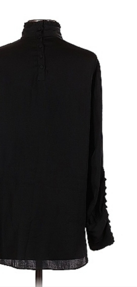 Zara button ruffle turtleneck top - Picture 5 of 12